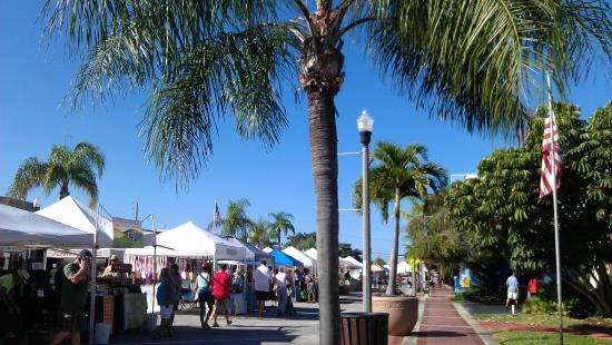 Open air beach market